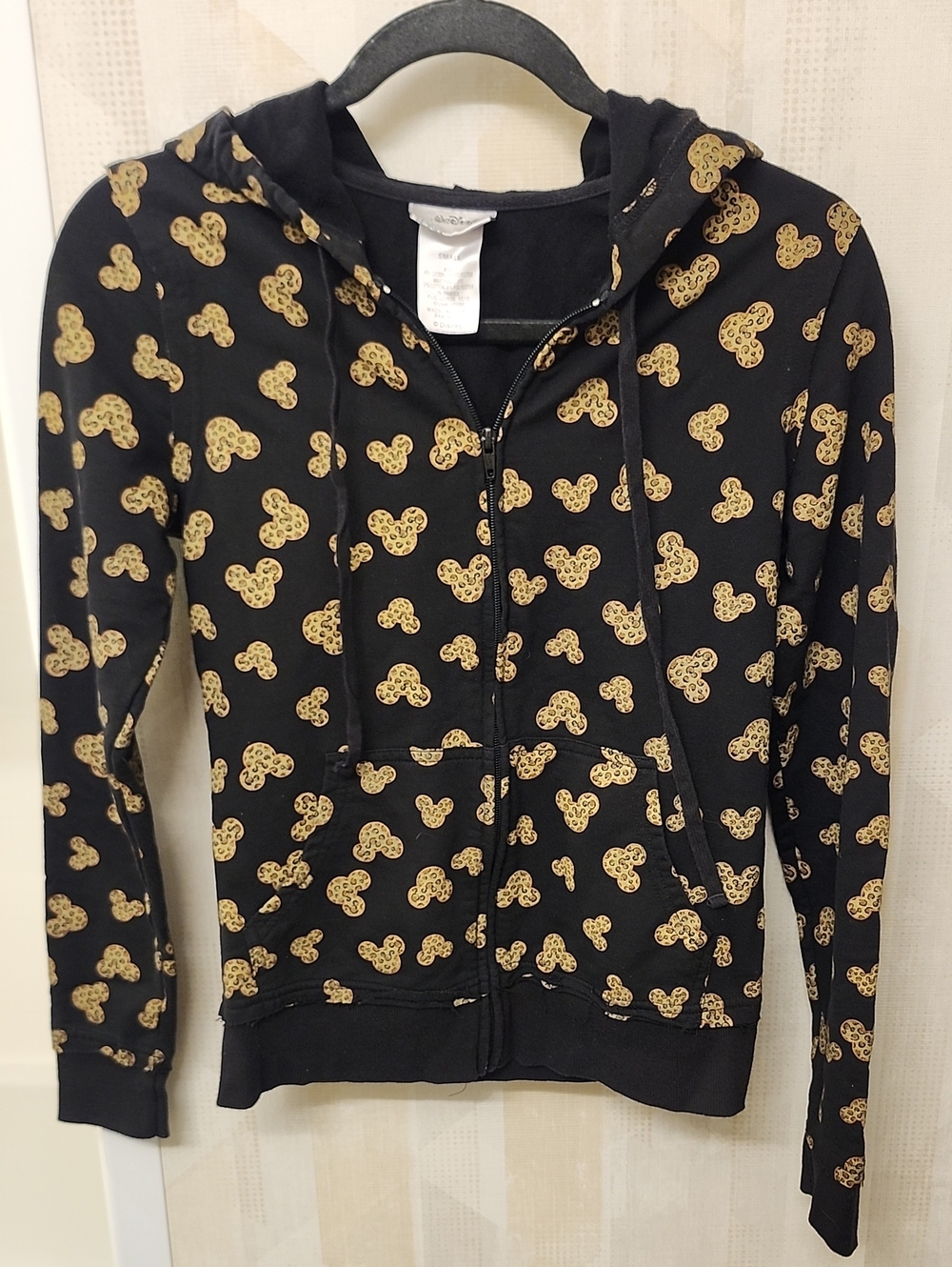 Authentic Walt Disney World Resort Souvenir Full-Zip Hoodie Animal Print Mickey